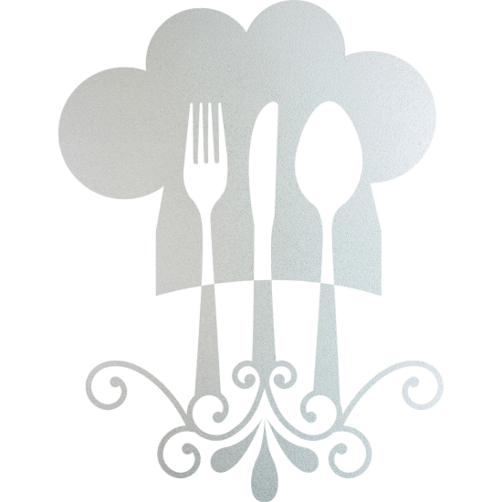 Frosted Window Glass Sticker - Set Ofchen Cutlery