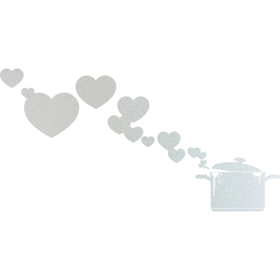 Frosted Window Glass Sticker - Set Ofchen Hearts