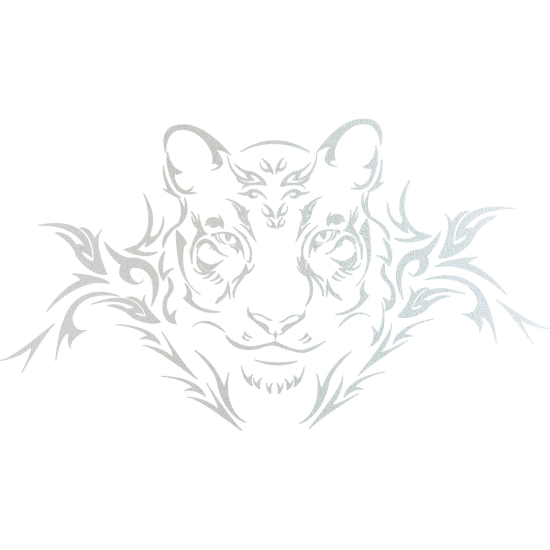 Frosted Window Glass Sticker - Tiger