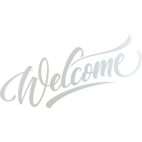 Frosted Window Glass Sticker - Welcome