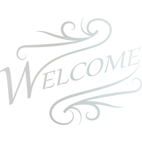 Frosted Window Glass Sticker - Welcome