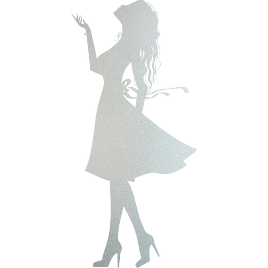 Frosted Window Glass Sticker - Woman