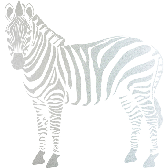 Frosted Window Glass Sticker - Zebra