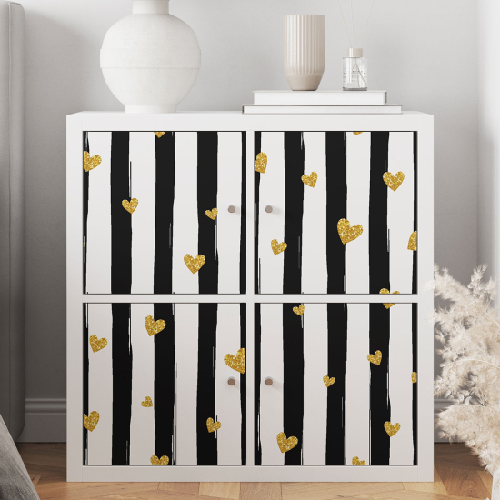 Furniture Sticker - Hearts Stripes