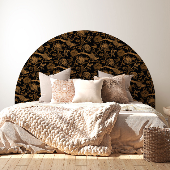 Headboard Wall Sticker - Flowers Birds