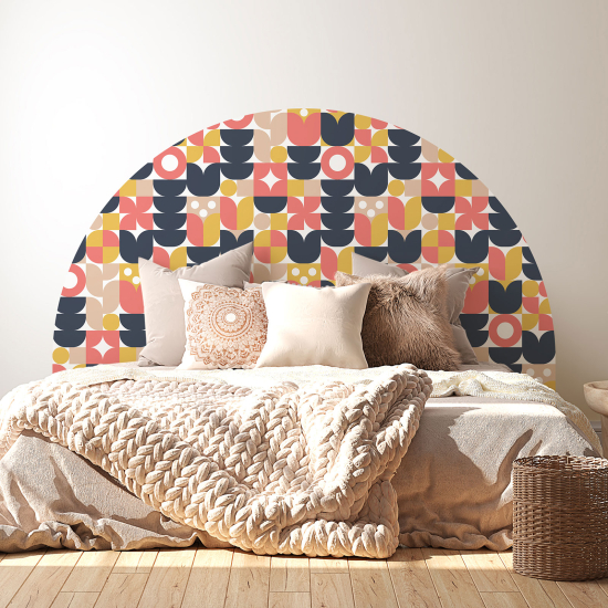 Headboard Wall Sticker - Geometric pattern