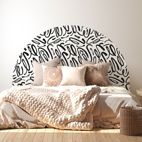 Headboard Wall Sticker - Graphic pattern