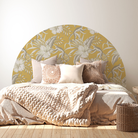 Headboard Wall Sticker - Monkeys and Flowers