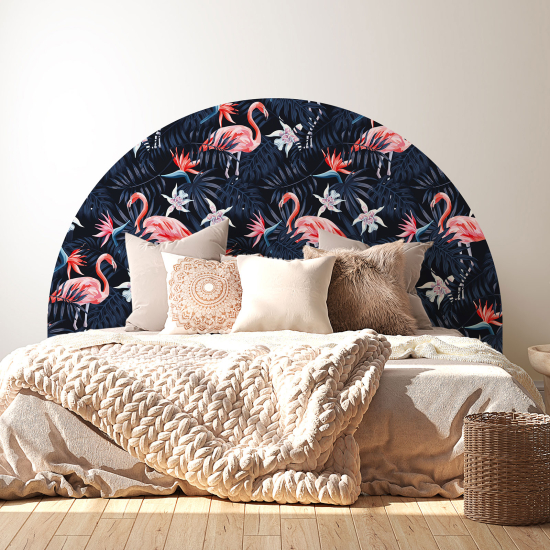 Headboard Wall Sticker - Pink flamingos