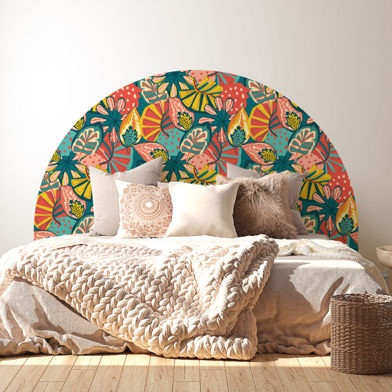 Headboard Wall Sticker - Tropical pattern