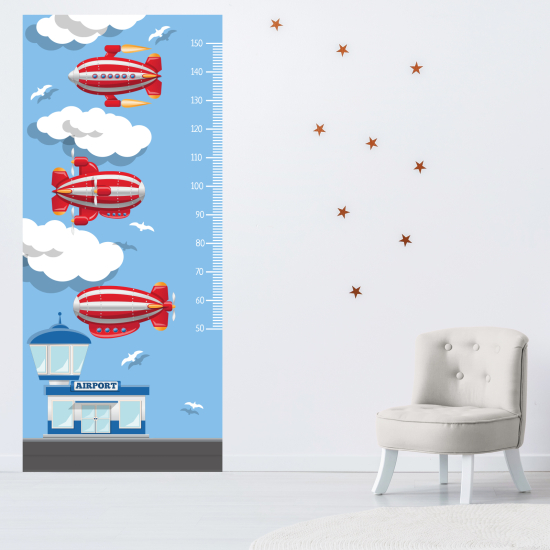 Height Chart Wall Sticker - Airships