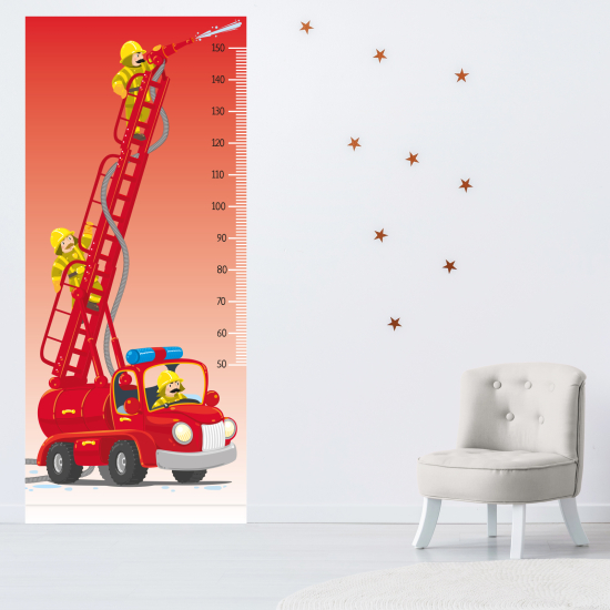 Height Chart Wall Sticker - Firefighters