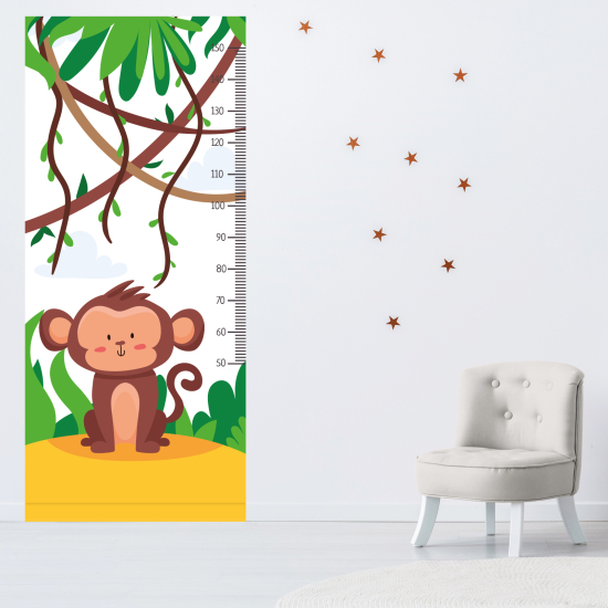 Height Chart Wall Sticker - Monkey