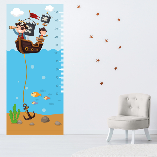 Height Chart Wall Sticker - Pirates