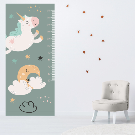 Height Chart Wall Sticker - Unicorns