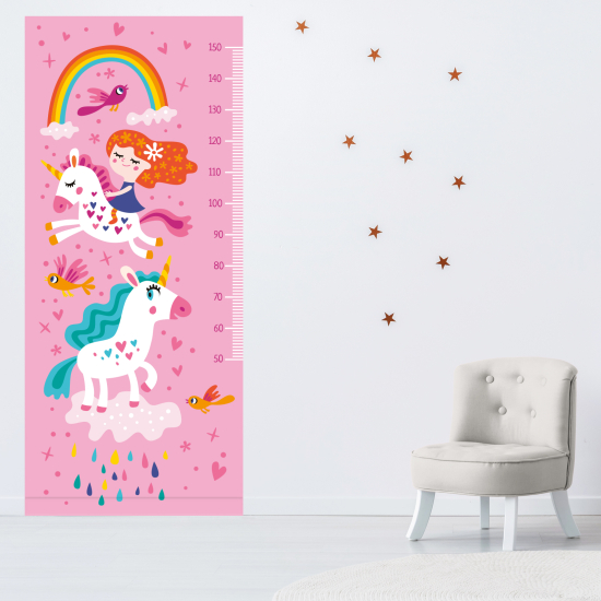 Height Chart Wall Sticker - Unicorns