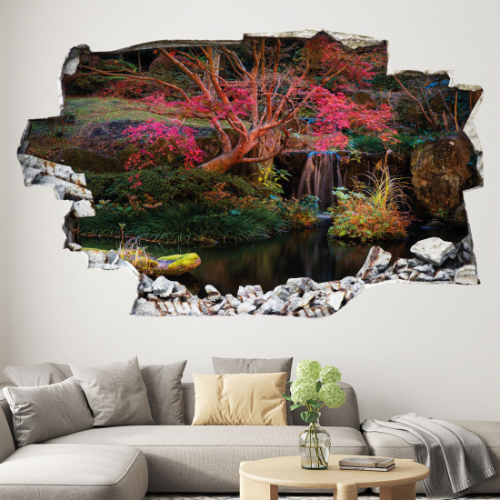 Hole In The Wall Sticker - Optical illusions - Enchanted Forest