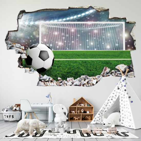 Hole In The Wall Sticker - Optical illusions - Football