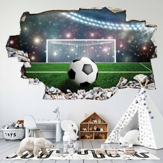 Hole In The Wall Sticker - Optical illusions - Football