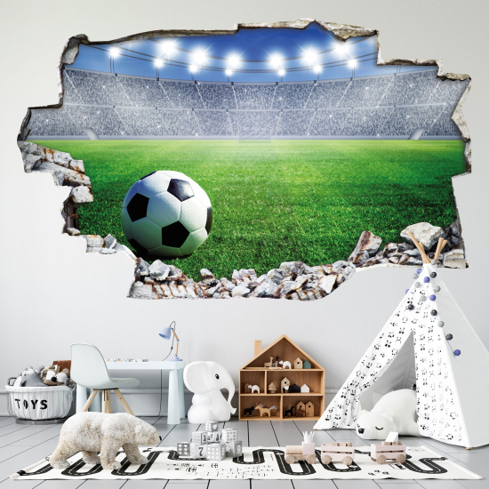 Hole In The Wall Sticker - Optical illusions - Football