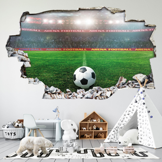 Hole In The Wall Sticker - Optical illusions - Football