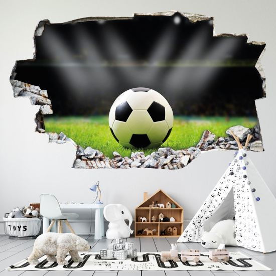 Hole In The Wall Sticker - Optical illusions - Football