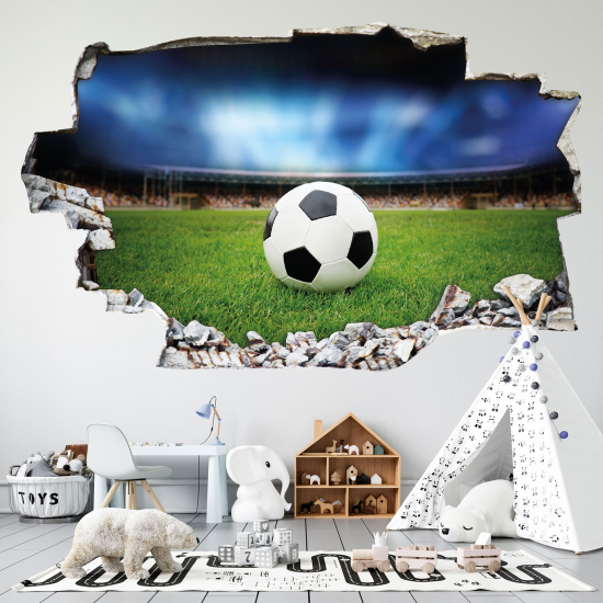 Hole In The Wall Sticker - Optical illusions - Football