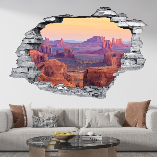 Hole In The Wall Sticker - Optical illusions - Grand Canyon