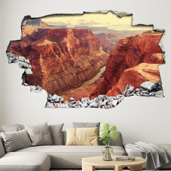 Hole In The Wall Sticker - Optical illusions - Grand Canyon