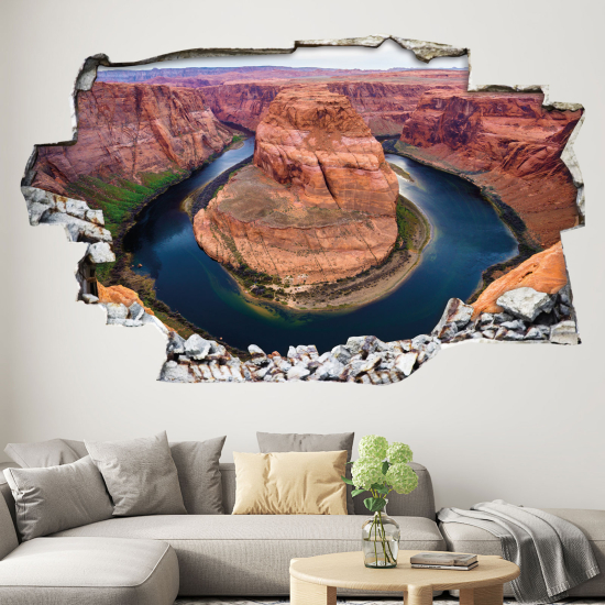 Hole In The Wall Sticker - Optical illusions - Grand Canyon