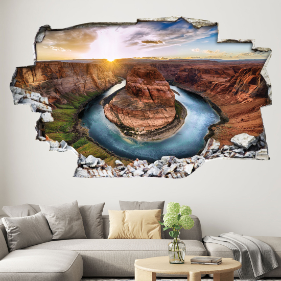 Hole In The Wall Sticker - Optical illusions - Grand Canyon