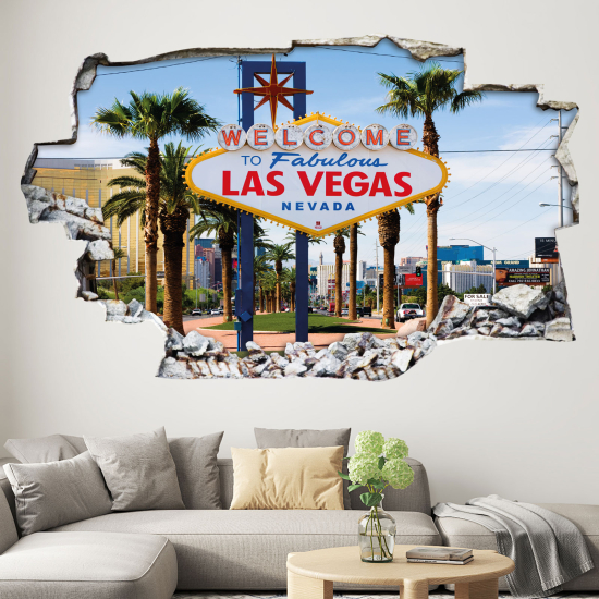 Hole In The Wall Sticker - Optical illusions - Las Vegas