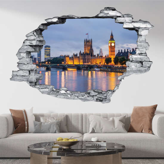 Hole In The Wall Sticker - Optical illusions - London