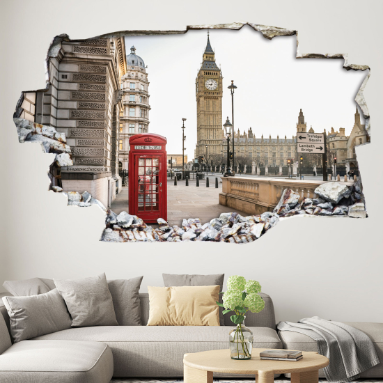 Hole In The Wall Sticker - Optical illusions - London