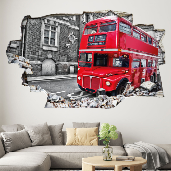 Hole In The Wall Sticker - Optical illusions - London