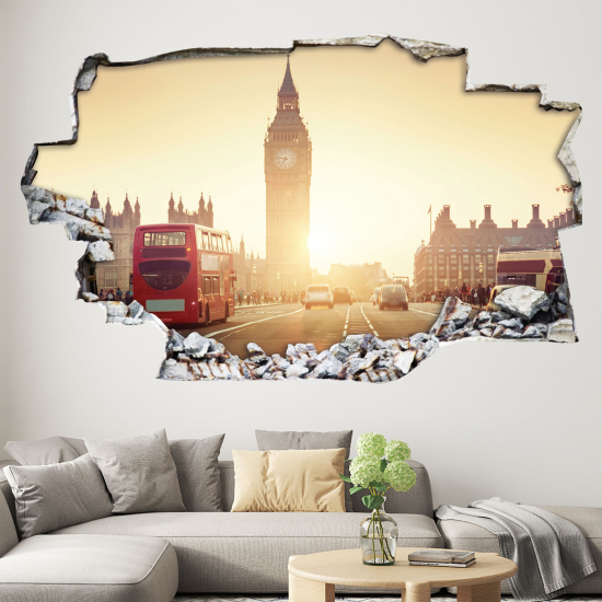 Hole In The Wall Sticker - Optical illusions - London