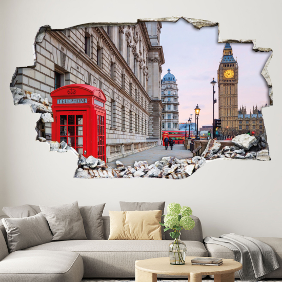 Hole In The Wall Sticker - Optical illusions - London