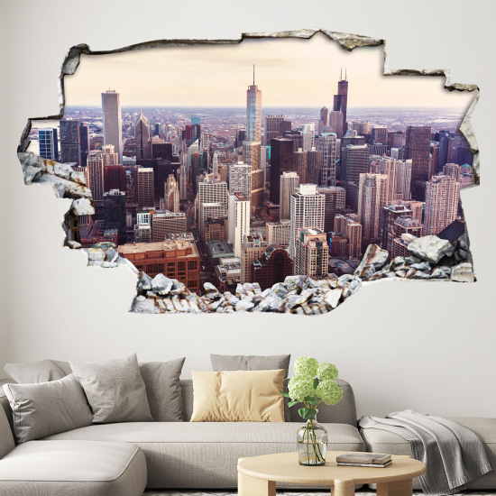 Hole In The Wall Sticker - Optical illusions - New York