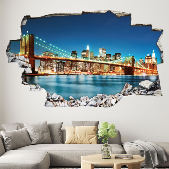 Hole In The Wall Sticker - Optical illusions - New York