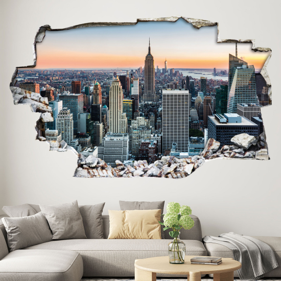 Hole In The Wall Sticker - Optical illusions - New York