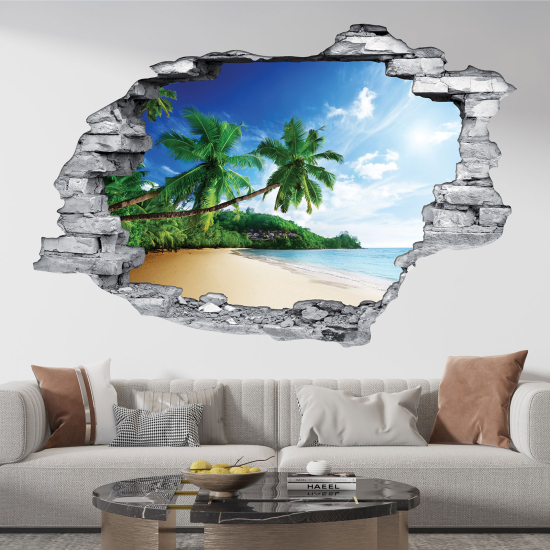 Hole In The Wall Sticker - Optical illusions - Palm Beach