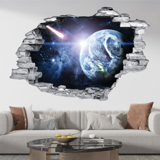 Hole In The Wall Sticker - Optical illusions - Space