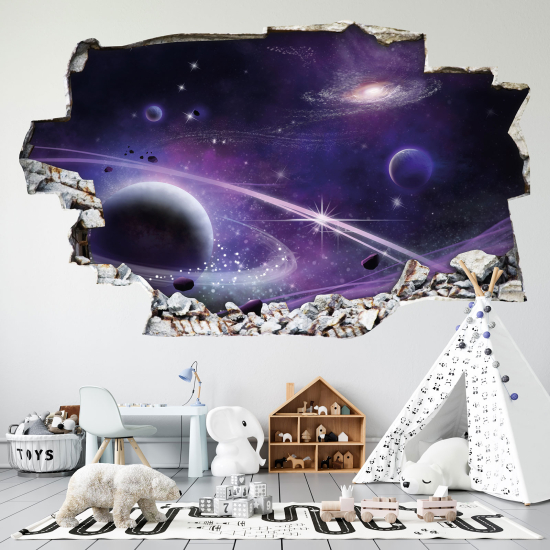 Hole In The Wall Sticker - Optical illusions - Space