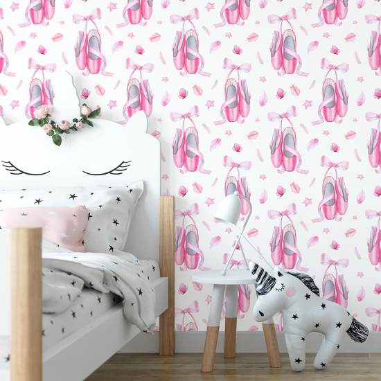 Kid Wall Mural - Wallpaper - Ballet Flats