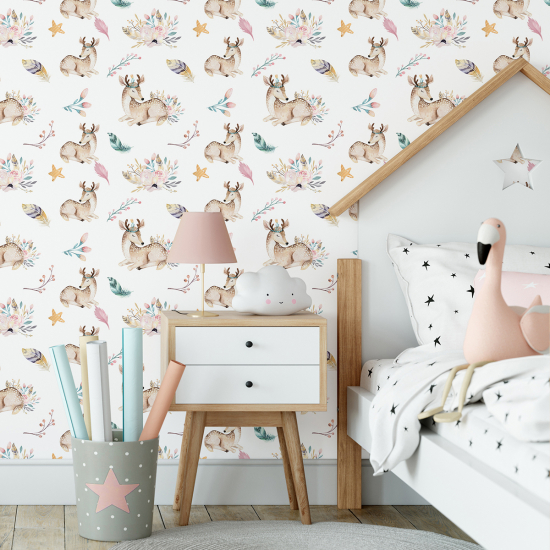 Kid Wall Mural - Wallpaper - Deer