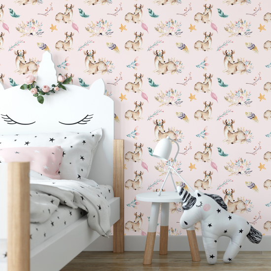 Kid Wall Mural - Wallpaper - Deer