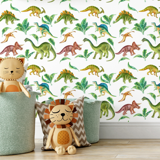 Kid Wall Mural - Wallpaper - Dinosaurs