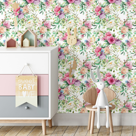 Kid Wall Mural - Wallpaper - Floral