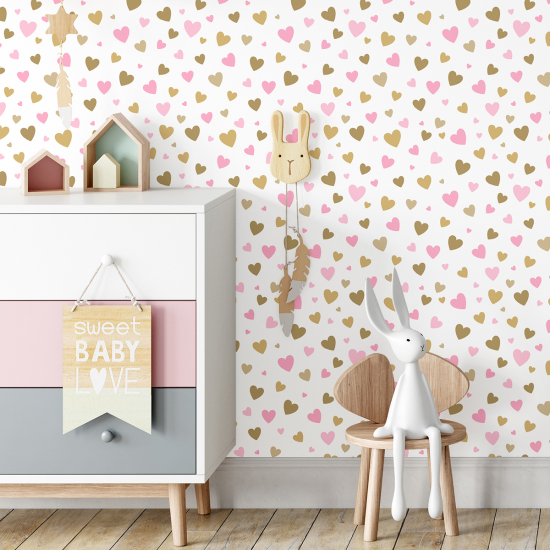 Kid Wall Mural - Wallpaper - Hearts