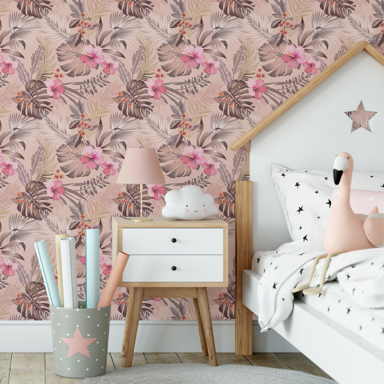 Kid Wall Mural - Wallpaper - Hibiscus